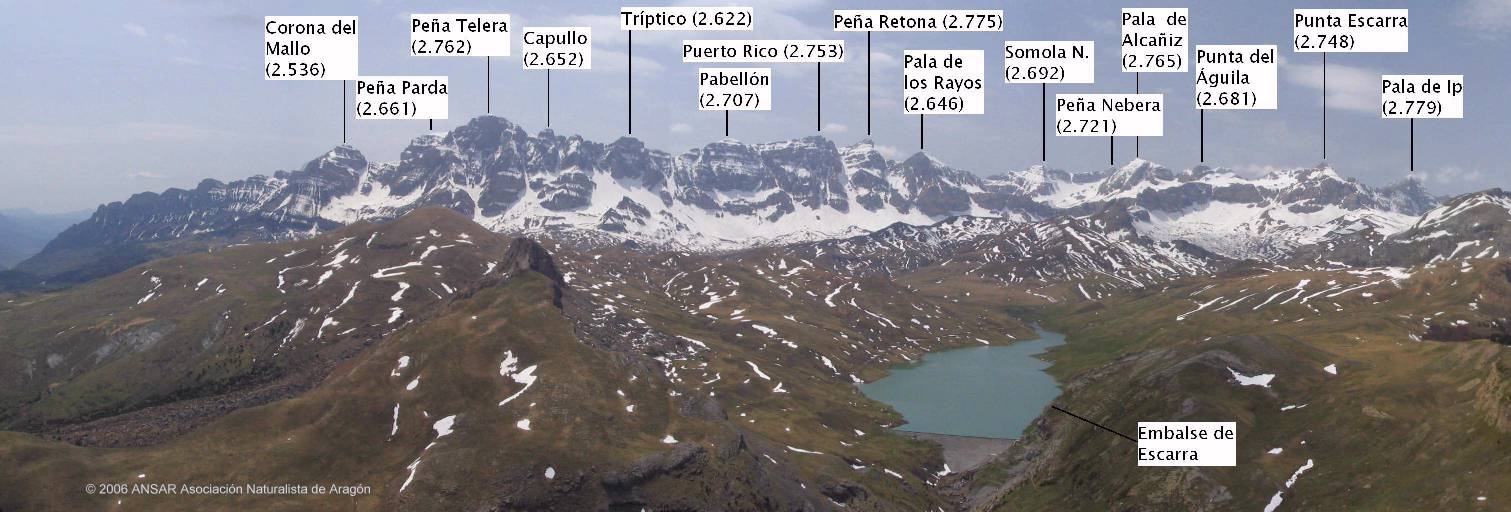 Pano Sierra Telera desde Pico Pazino