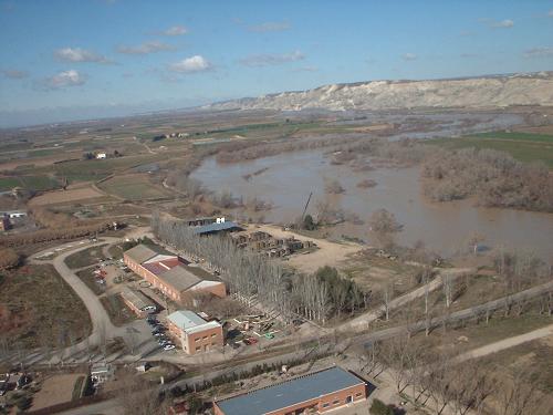 Crecida del Ebro el día 6-02-2003 a su paso por Gallur en dirección a Pradilla. 24.