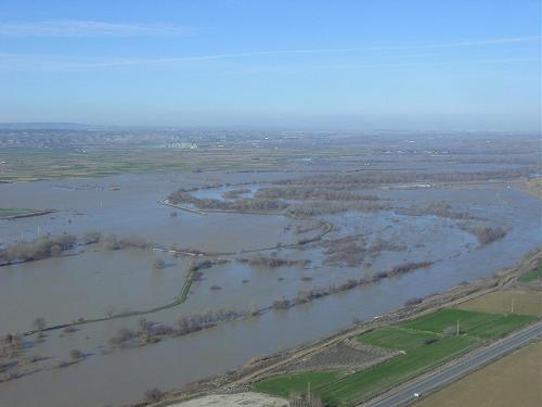 Crecida del Ebro el día 10-02-03 entre Zaragoza capital y el mar 240
