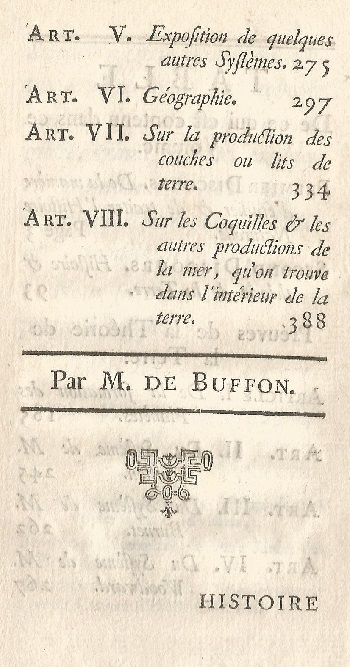 Histoire Naturelle Générale et Particuliére avec la description du Cabinet du Roi. Tome Premier 1. 3