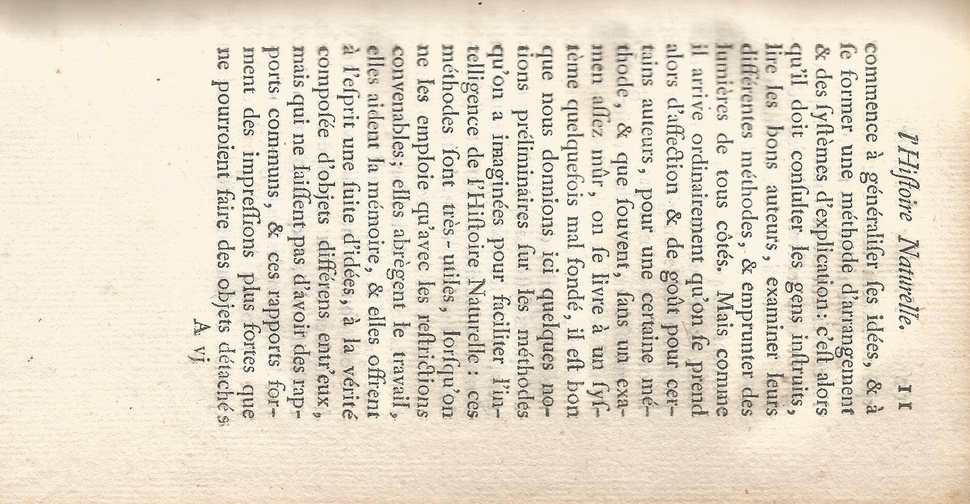 Histoire Naturelle Générale et Particuliére. Tome Premier. page 11.