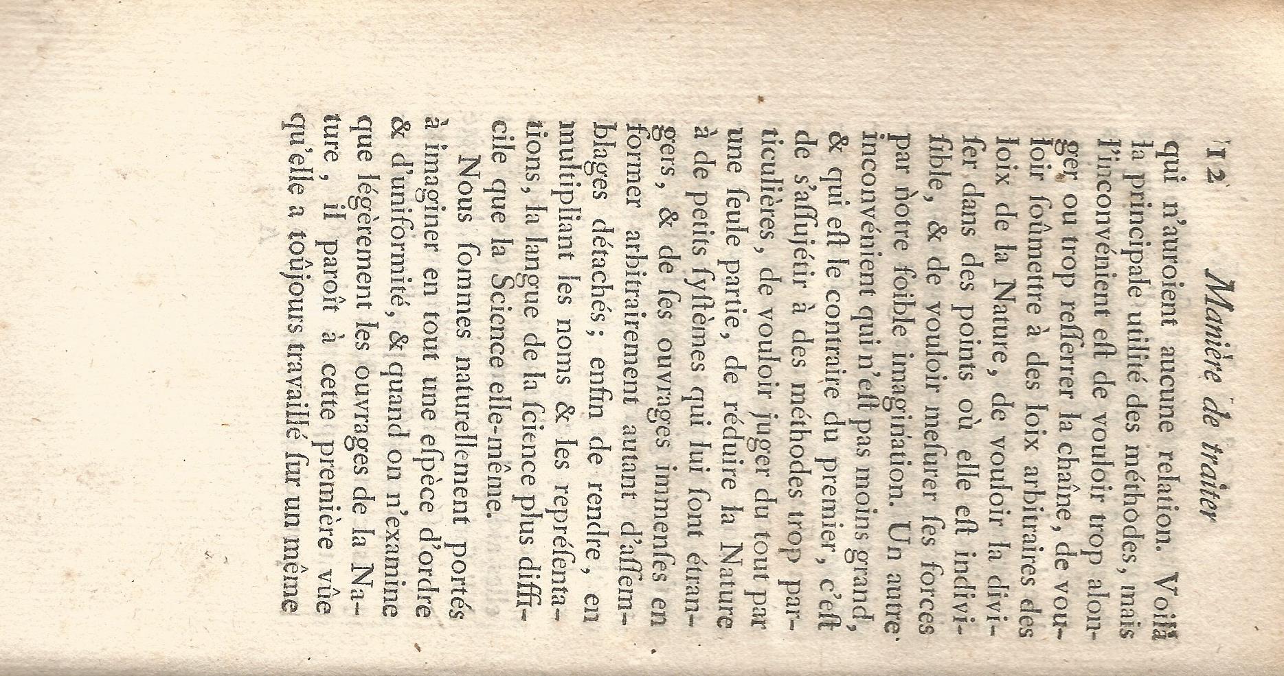 Histoire Naturelle Générale et Particuliére. Tome Premier. page 12.