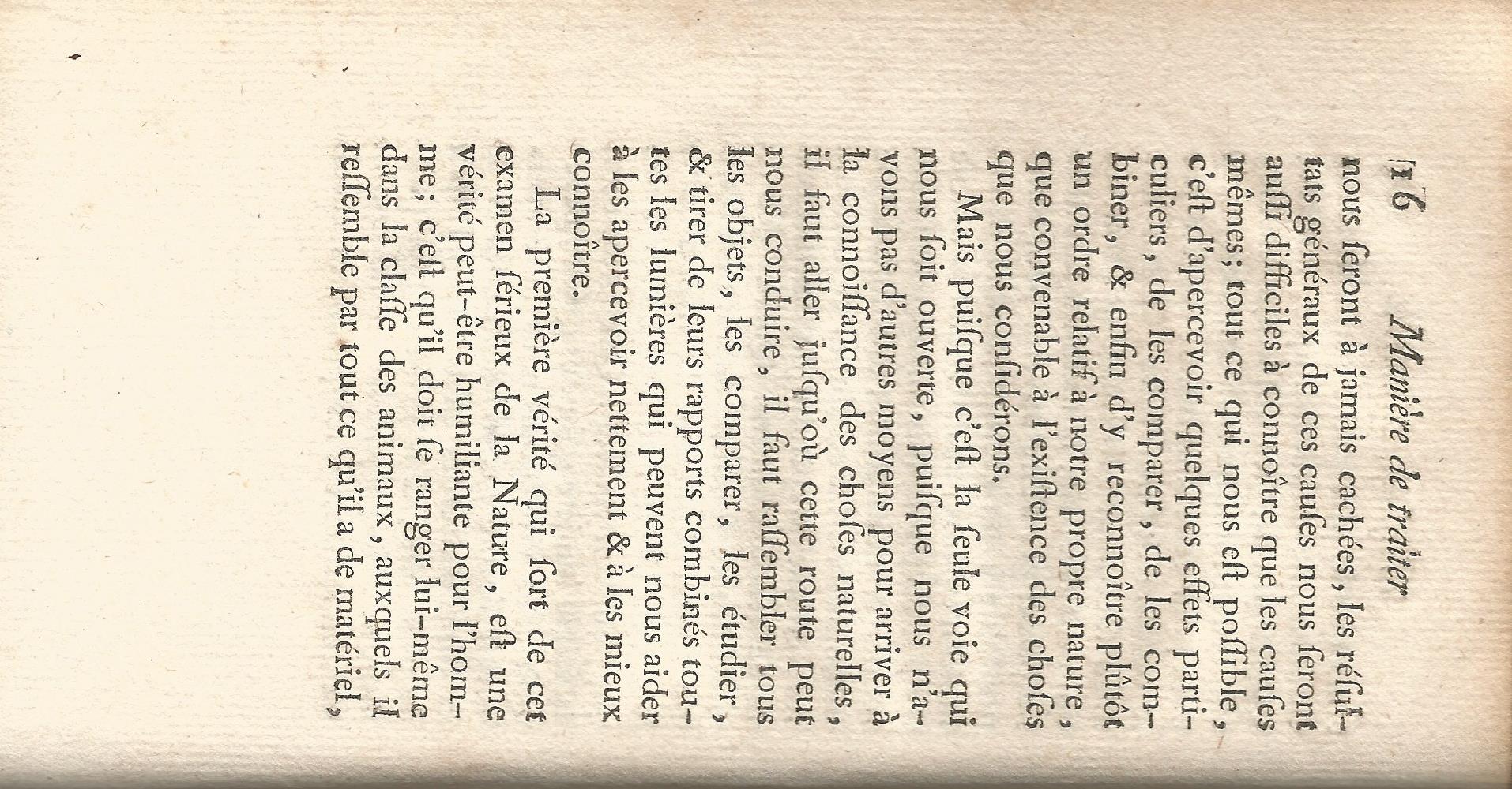 Histoire Naturelle Générale et Particuliére. Tome Premier. page 16.