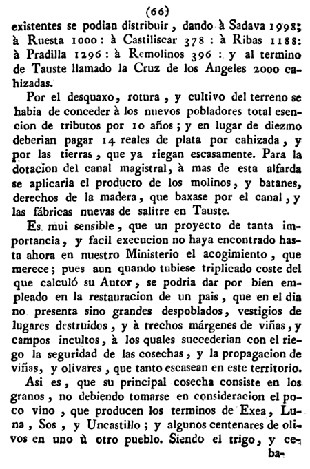 Historia de la Economía política de Aragón. Ignacio Jordán Claudio de Asso y del Río. 1798. Historia de la Economía política de Aragón. Ignacio Jordán Claudio de Asso y del Río. 1798. Página 66
