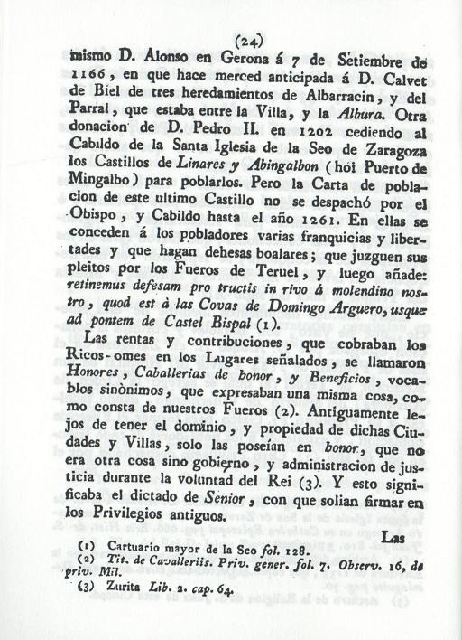 Historia de la Economía politica de Aragón. Ignacio Jordán Claudio de Asso y del Río. 1798. Historia de la Economía política de Aragón. Ignacio Jordán Claudio de Asso y del Río. 1798. Página 24
