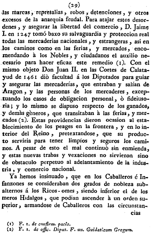 Historia de la Economía política de Aragón. Ignacio Jordán Claudio de Asso y del Río. 1798. Página 29
