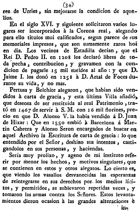 Historia de la Economía politica de Aragón. Ignacio Jordán Claudio de Asso y del Río. 1798. Historia de la Economía política de Aragón. Ignacio Jordán Claudio de Asso y del Río. 1798. Página 34