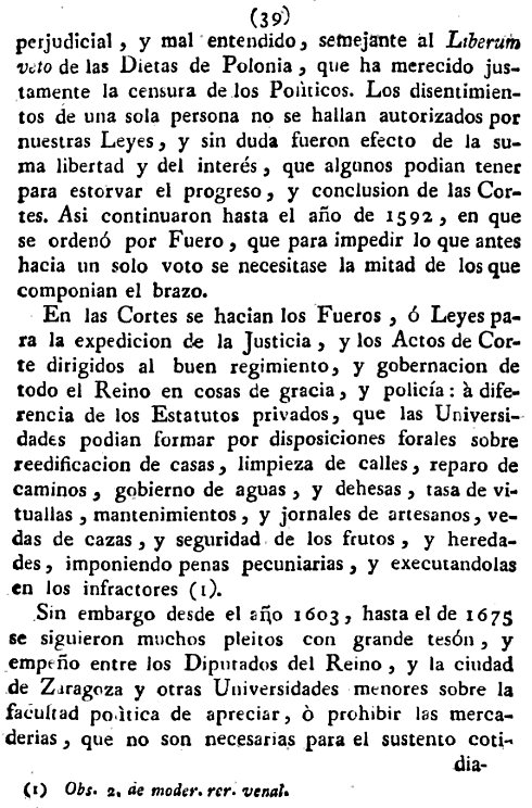 Historia de la Economía politica de Aragón. Ignacio Jordán Claudio de Asso y del Río. 1798. Historia de la Economía política de Aragón. Ignacio Jordán Claudio de Asso y del Río. 1798. Página 39