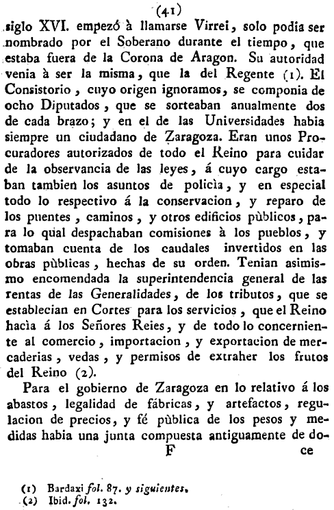 Historia de la Economía politica de Aragón. Ignacio Jordán Claudio de Asso y del Río. 1798. Historia de la Economía política de Aragón. Ignacio Jordán Claudio de Asso y del Río. 1798. Página 41
