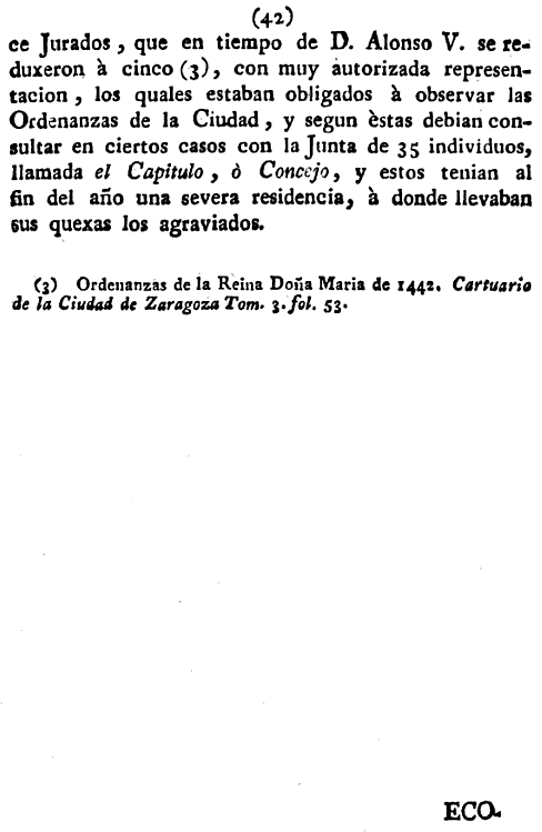 Historia de la Economía politica de Aragón. Ignacio Jordán Claudio de Asso y del Río. 1798. Historia de la Economía política de Aragón. Ignacio Jordán Claudio de Asso y del Río. 1798. Página 42