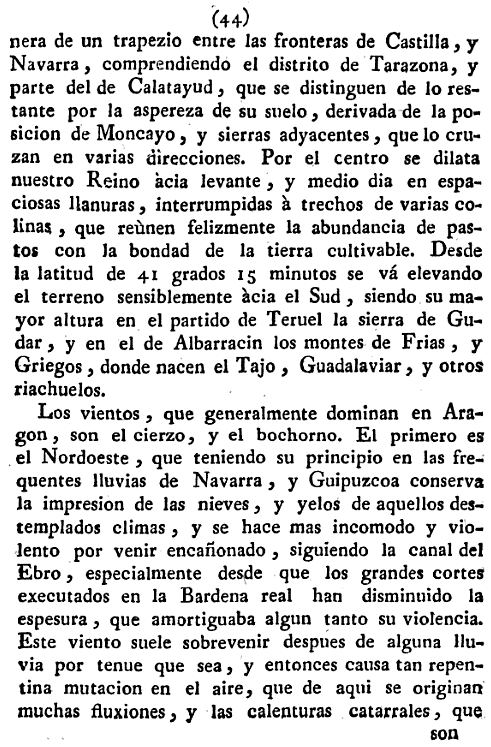 Historia de la Economía politica de Aragón. Ignacio Jordán Claudio de Asso y del Río. 1798. Historia de la Economía política de Aragón. Ignacio Jordán Claudio de Asso y del Río. 1798. Página 44