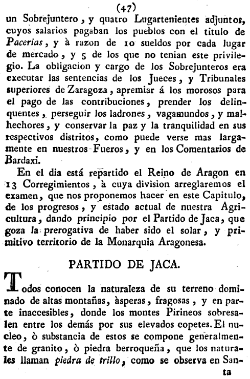 Historia de la Economía politica de Aragón. Ignacio Jordán Claudio de Asso y del Río. 1798. Historia de la Economía política de Aragón. Ignacio Jordán Claudio de Asso y del Río. 1798. Página 47