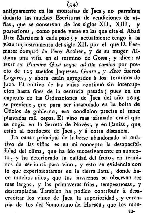 Historia de la Economía politica de Aragón. Ignacio Jordán Claudio de Asso y del Río. 1798. Historia de la Economía política de Aragón. Ignacio Jordán Claudio de Asso y del Río. 1798. Página 54