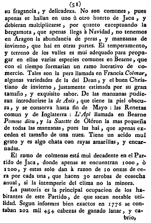Historia de la Economía politica de Aragón. Ignacio Jordán Claudio de Asso y del Río. 1798. Historia de la Economía política de Aragón. Ignacio Jordán Claudio de Asso y del Río. 1798. Página 58