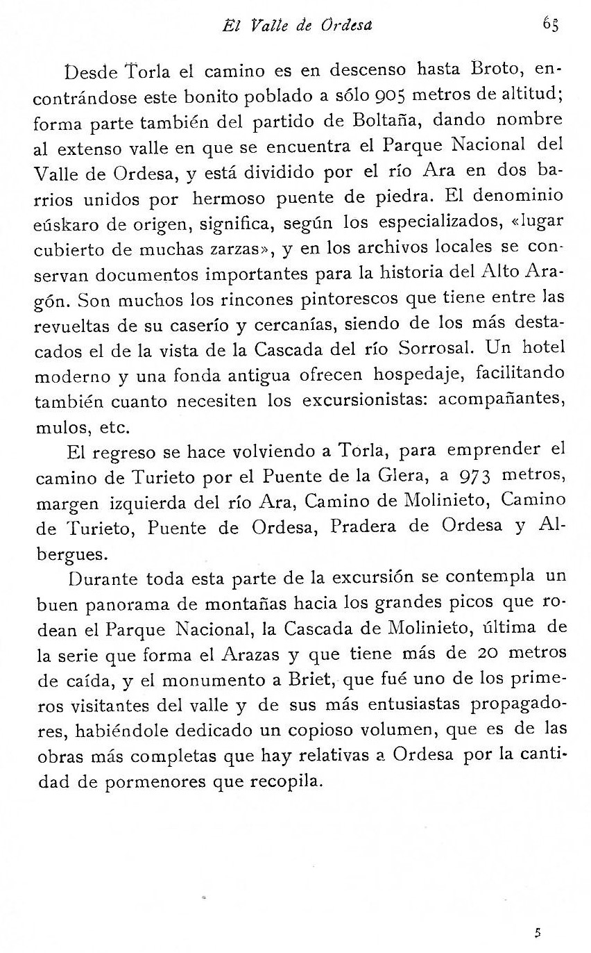 Valle de Ordesa 1935. Descripción 65
