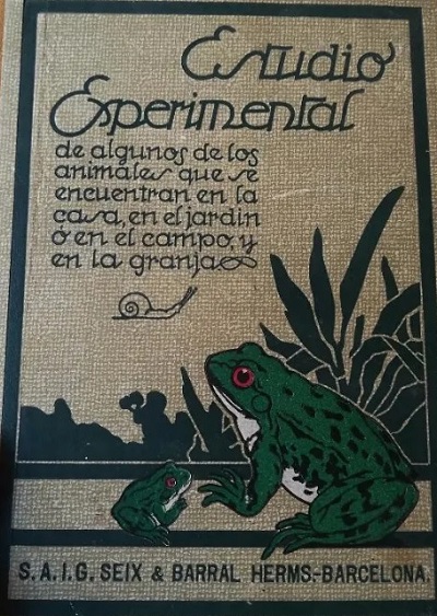 Estudio experimental de algunos animales. Barcelona 1933. Portada del Libro