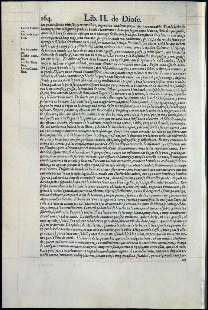 De Materia Medica de Dioscorides. Amberes 1555. Libro II. 164