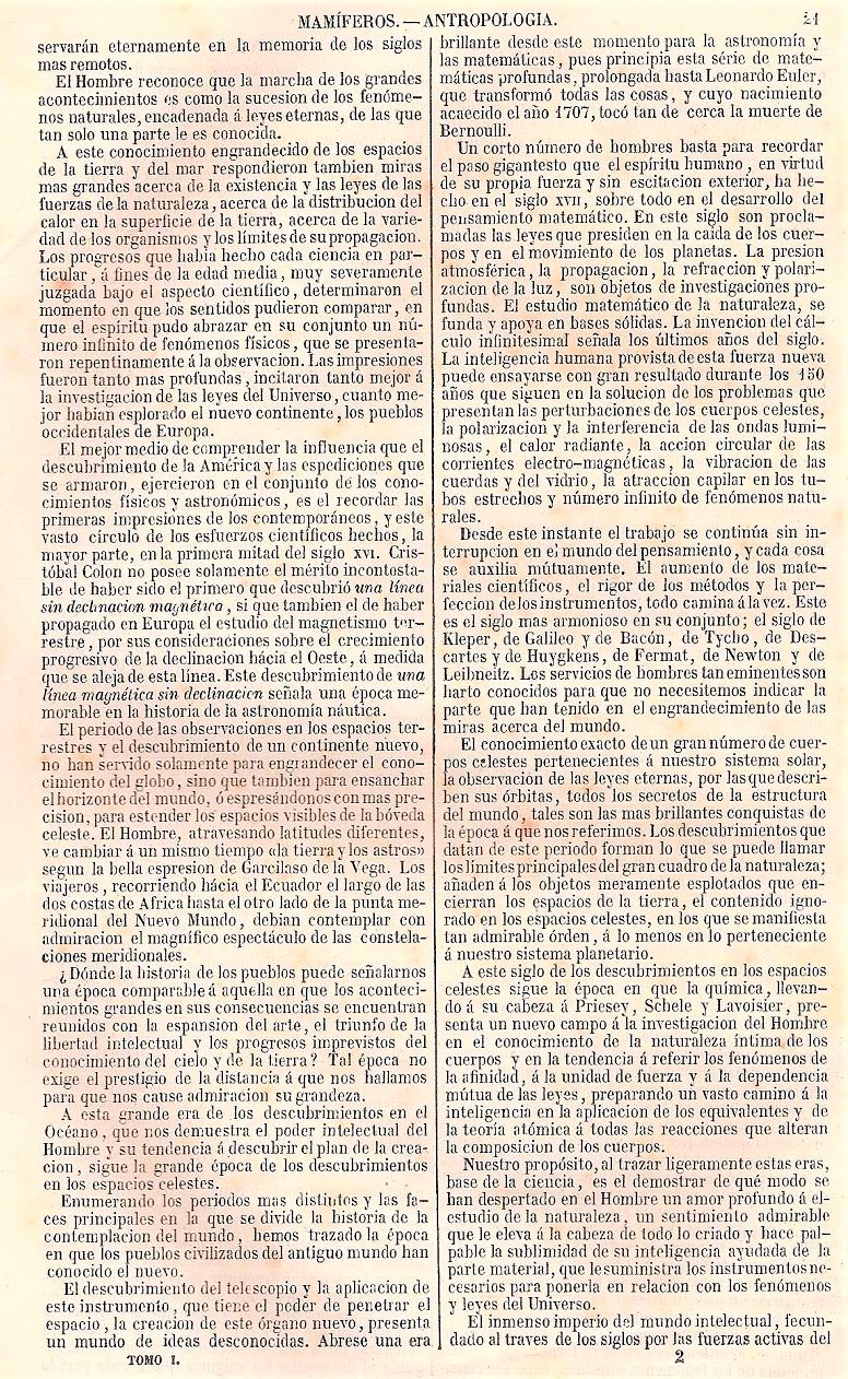 21 Antropología. Importancia y sublimidad del Hombre en la creación. Zoología o Reino Animal. Mamiferos. Buffon Historia Natural los Tres Reinos de la Naturaleza