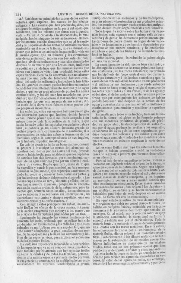 Página 534. Tomo noveno. Los Tres Reinos de la Naturaleza. Museo Pintoresco. Historia de la Geologia.