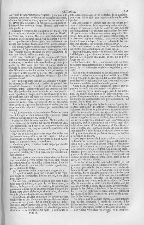 Página 547. Tomo noveno. Los Tres Reinos de la Naturaleza. Museo Pintoresco. Historia de la Geologia.