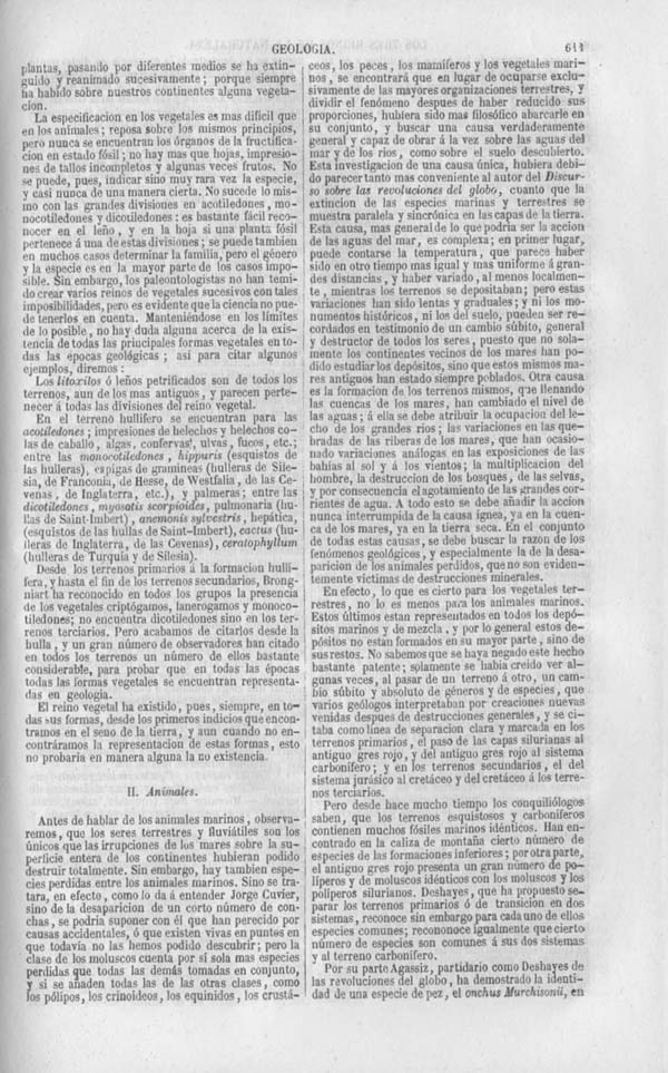 Página 611. Tomo noveno. Los Tres Reinos de la Naturaleza. Museo Pintoresco. Historia de la Geologia.