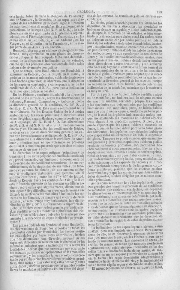 Página 623. Tomo noveno. Los Tres Reinos de la Naturaleza. Museo Pintoresco. Historia de la Geologia.