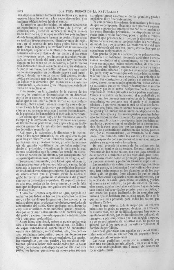 Página 624. Tomo noveno. Los Tres Reinos de la Naturaleza. Museo Pintoresco. Historia de la Geologia.