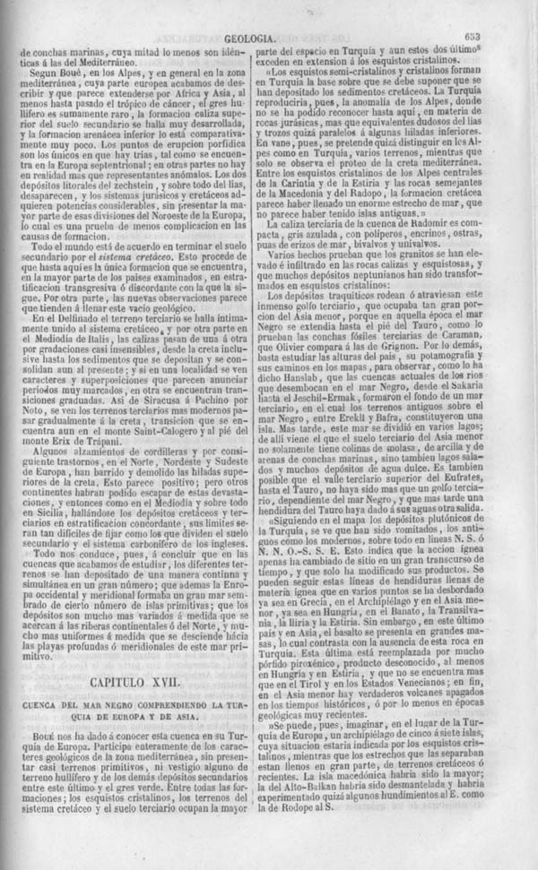 Página 653. Tomo noveno. Los Tres Reinos de la Naturaleza. Museo Pintoresco. Historia de la Geologia.