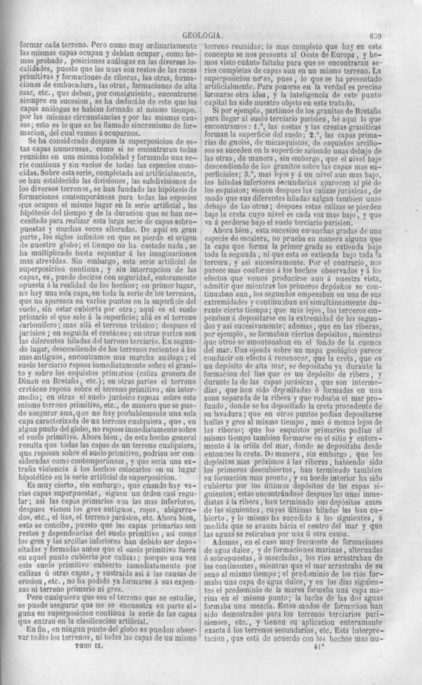 Página 659. Tomo noveno. Los Tres Reinos de la Naturaleza. Museo Pintoresco. Historia de la Geologia.