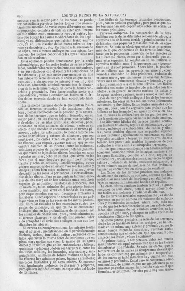 Página 660. Tomo noveno. Los Tres Reinos de la Naturaleza. Museo Pintoresco. Historia de la Geologia.