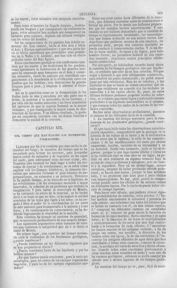 Página 663. Tomo noveno. Los Tres Reinos de la Naturaleza. Museo Pintoresco. Historia de la Geologia.