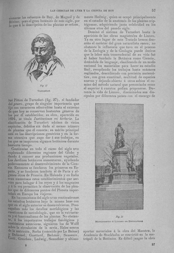 Página 57. Tomo I.  Tratado I. Historia Natural. Las ciencias de ayer y la ciencia de hoy.