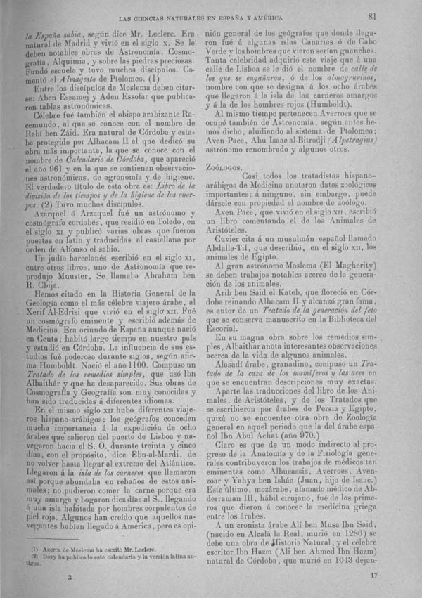 Página 79. Tomo I.  Tratado II.  Las Ciencias Naturales en España y America.