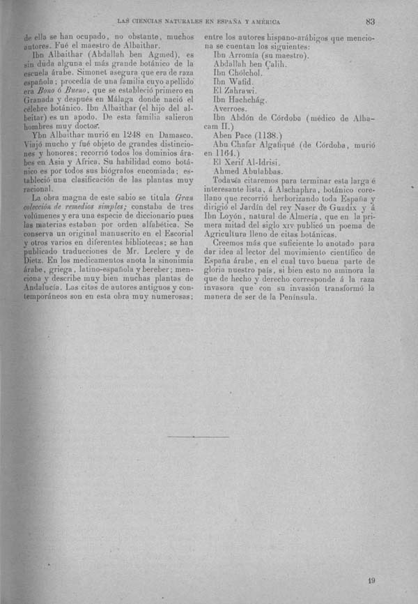 Página 81. Tomo I.  Tratado II.  Las Ciencias Naturales en España y America.