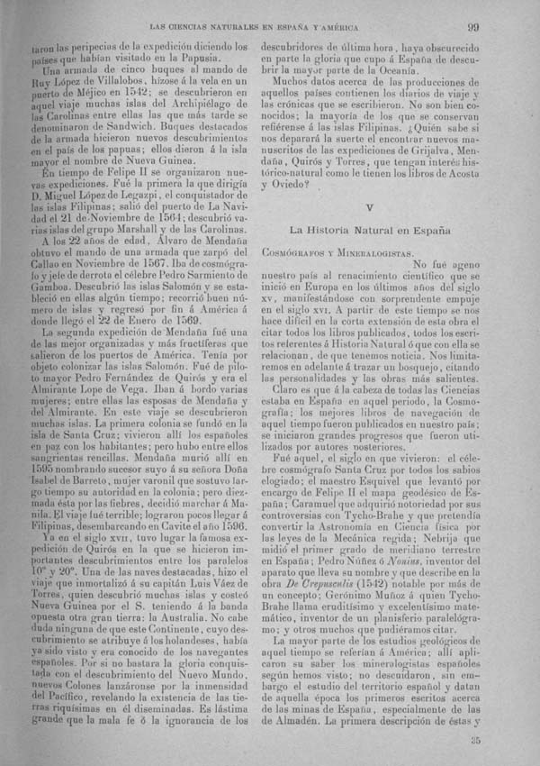 Página 97. Tomo I.  Tratado II.  Las Ciencias Naturales en España y America.