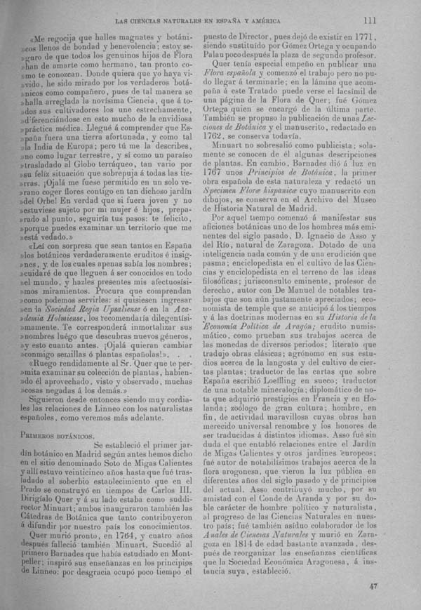 Página 109 Tomo I.  Tratado II.  Las Ciencias Naturales en España y America.