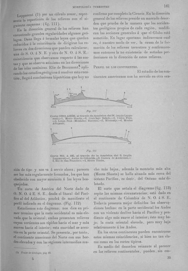Página 161 Tomo I. Tratado III. Geología. Primera parte Morfología terrestre.