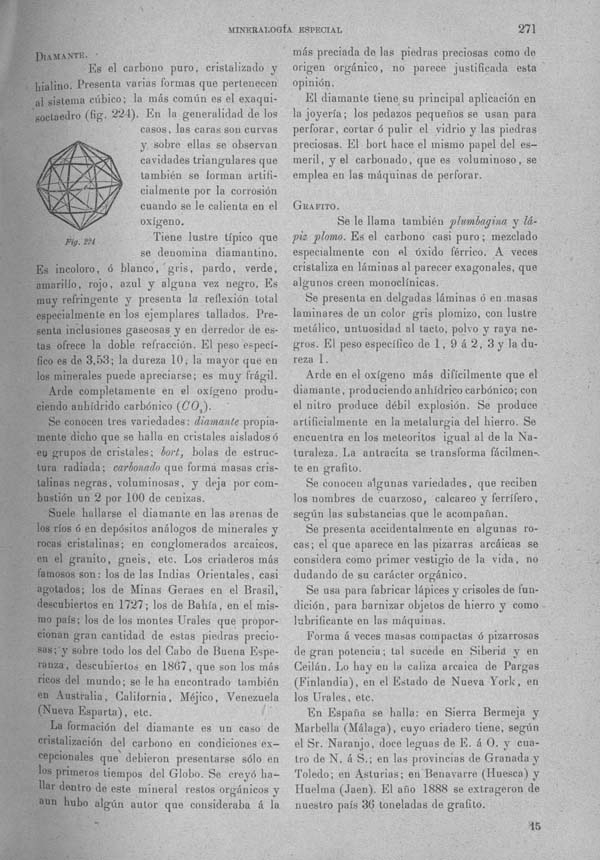 Página 271 Tomo I. Tratado V. Geología. Mineralogía especial.