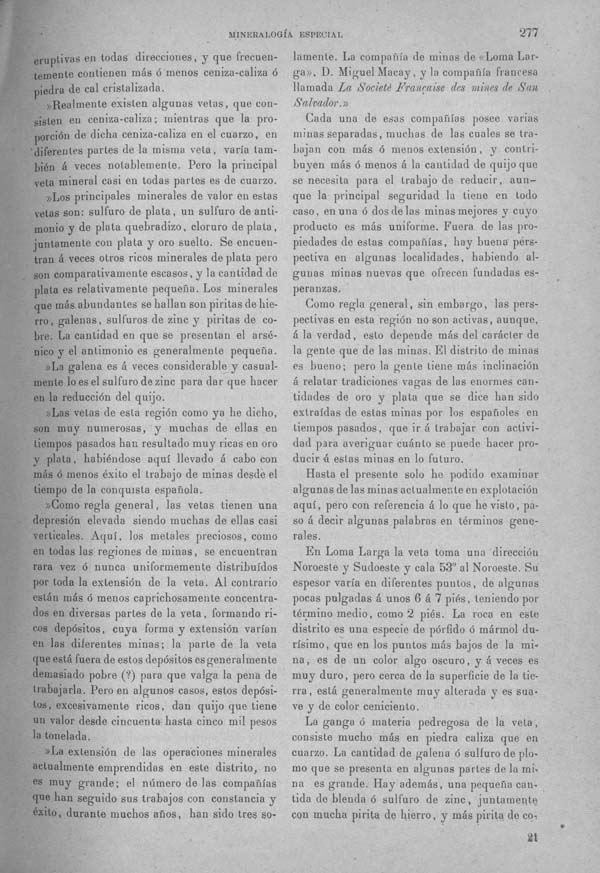 Página 277 Tomo I. Tratado V. Geología. Mineralogía especial.