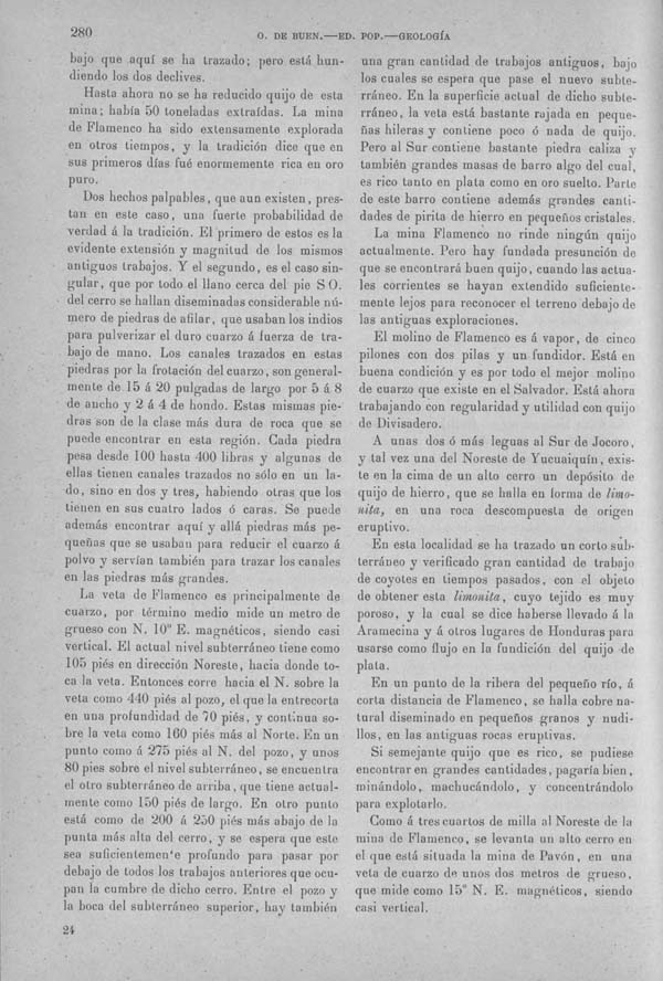 Página 280 Tomo I. Tratado V. Geología. Mineralogía especial.
