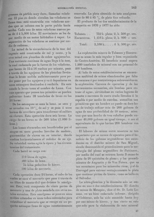Página 283 Tomo I. Tratado V. Geología. Mineralogía especial.