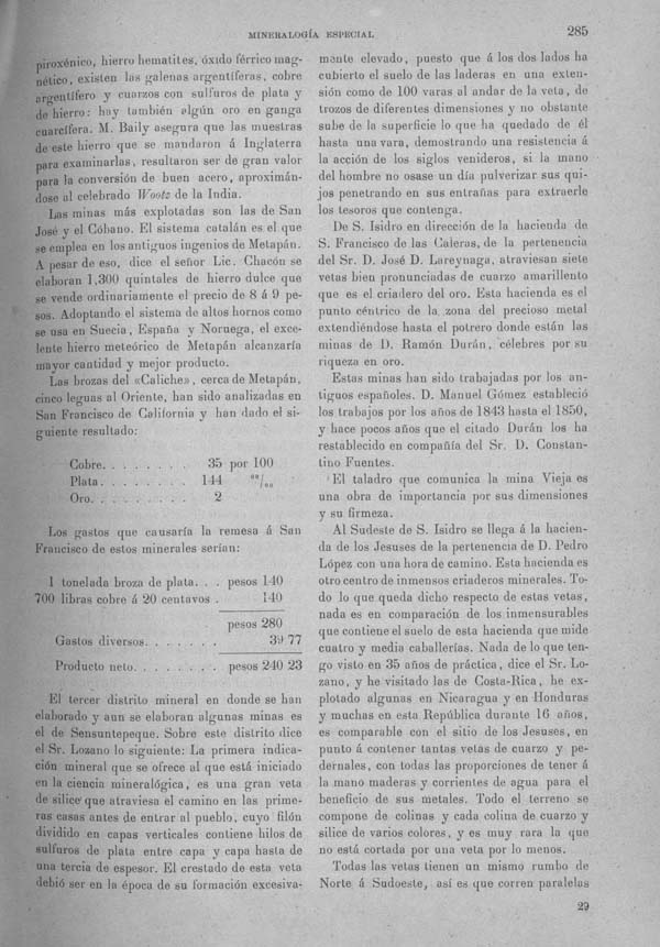 Página 285 Tomo I. Tratado V. Geología. Mineralogía especial.