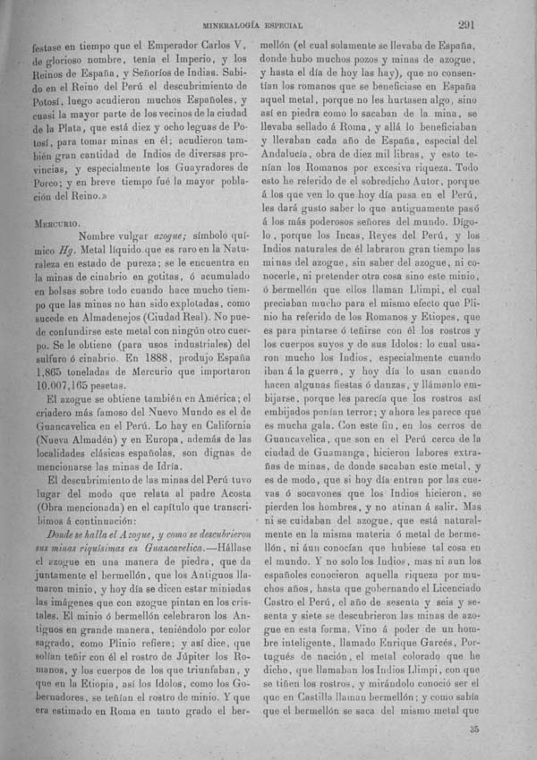 Página 291 Tomo I. Tratado V. Geología. Mineralogía especial.
