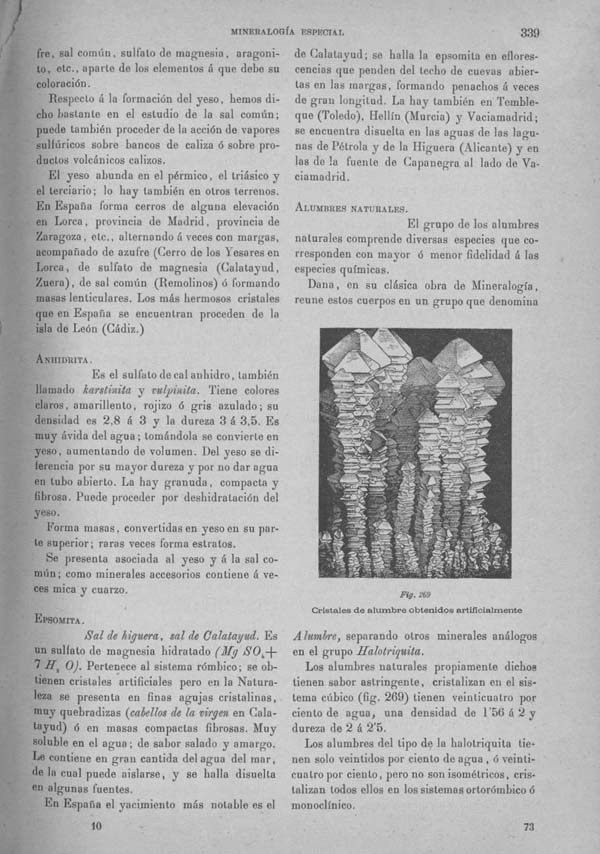 Página 339 Tomo I. Tratado V. Geología. Mineralogía especial.