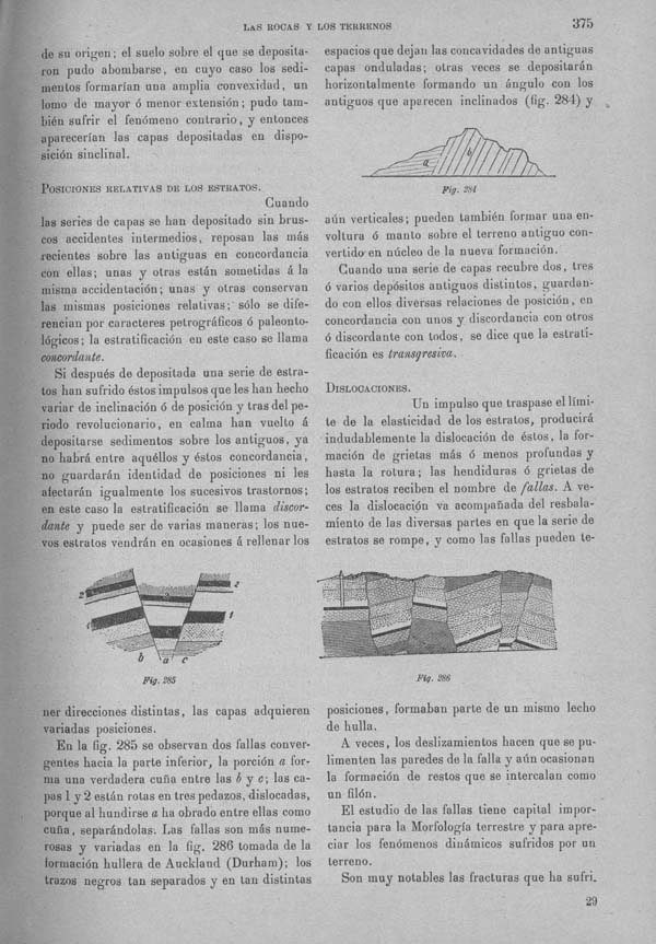 Página 375 Tomo I. Tratado VI. Geología. Las rocas y los terrenos.