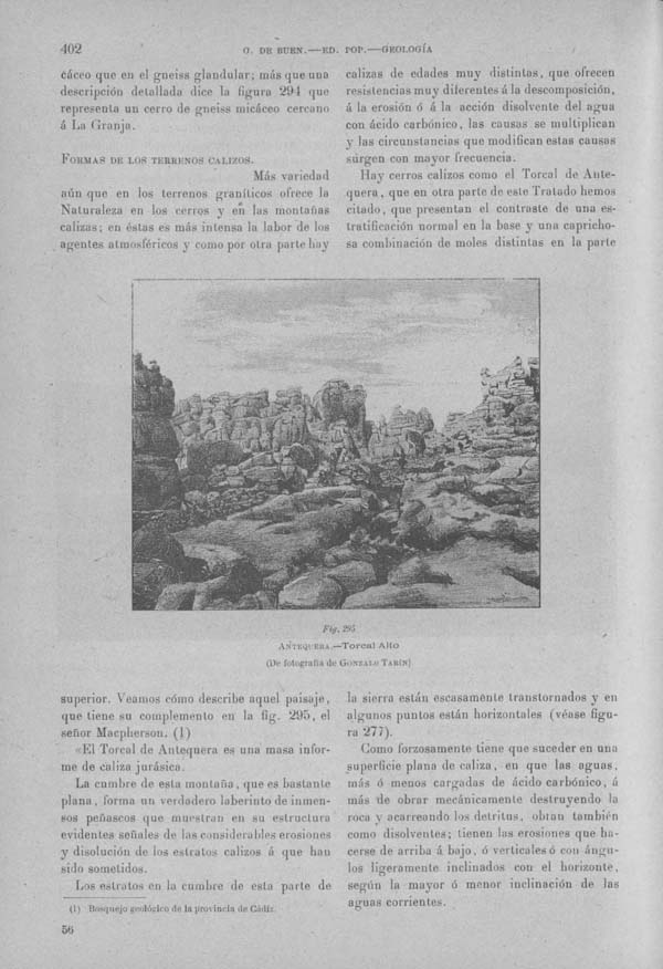 Página 403 Tomo I. Tratado VI. Geología. Las rocas y los terrenos.