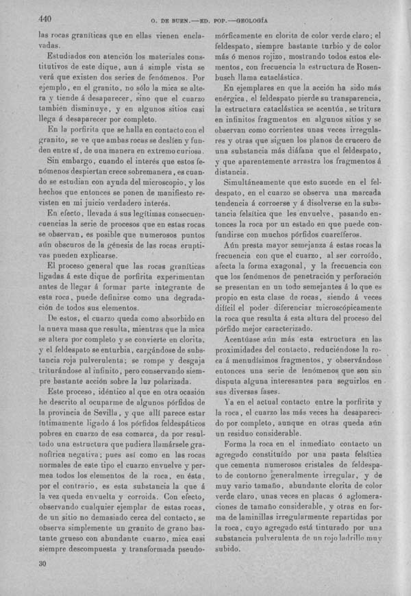 Página 440 Tomo I. Tratado VII. Geología. Fisiología de la tierra. Minerogenesia petrogenesia geogenesia.