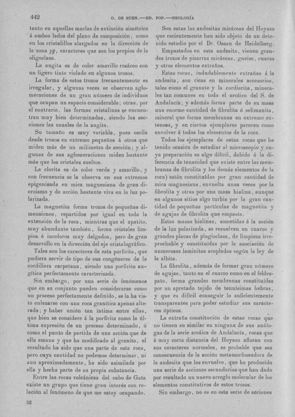 Página 442 Tomo I. Tratado VII. Geología. Fisiología de la tierra. Minerogenesia petrogenesia geogenesia.