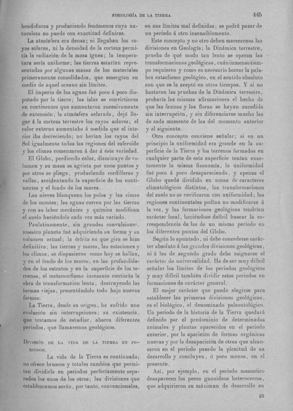 Página 445 Tomo I. Tratado VII. Geología. Fisiología de la tierra. Minerogenesia petrogenesia geogenesia.
