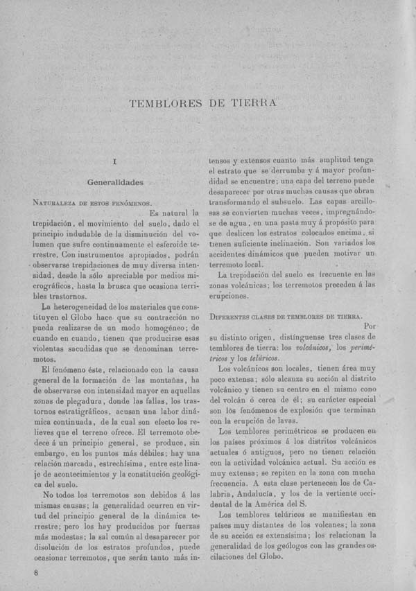 Página 482 Tomo I. Tratado VIII. Geología. Movimientos continentales y terremotos.